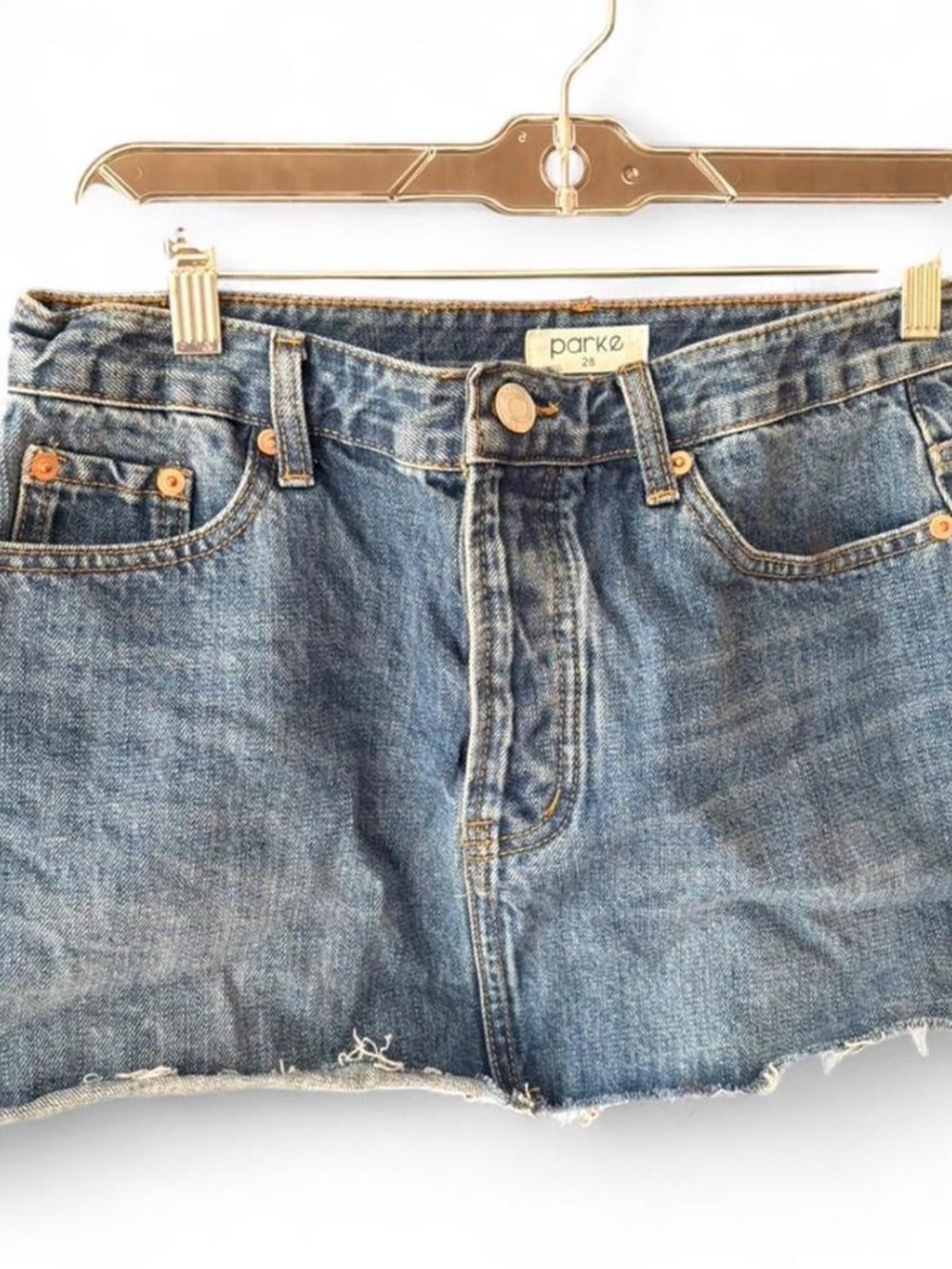Parke Denim Mini Skirt - Blue